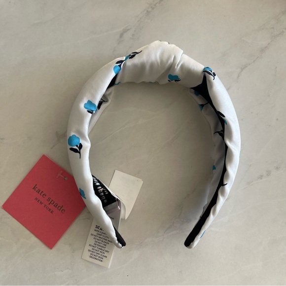 Kate Spade New York garden ditsy floral knotted silk headband BNWT - Picture 4 of 8